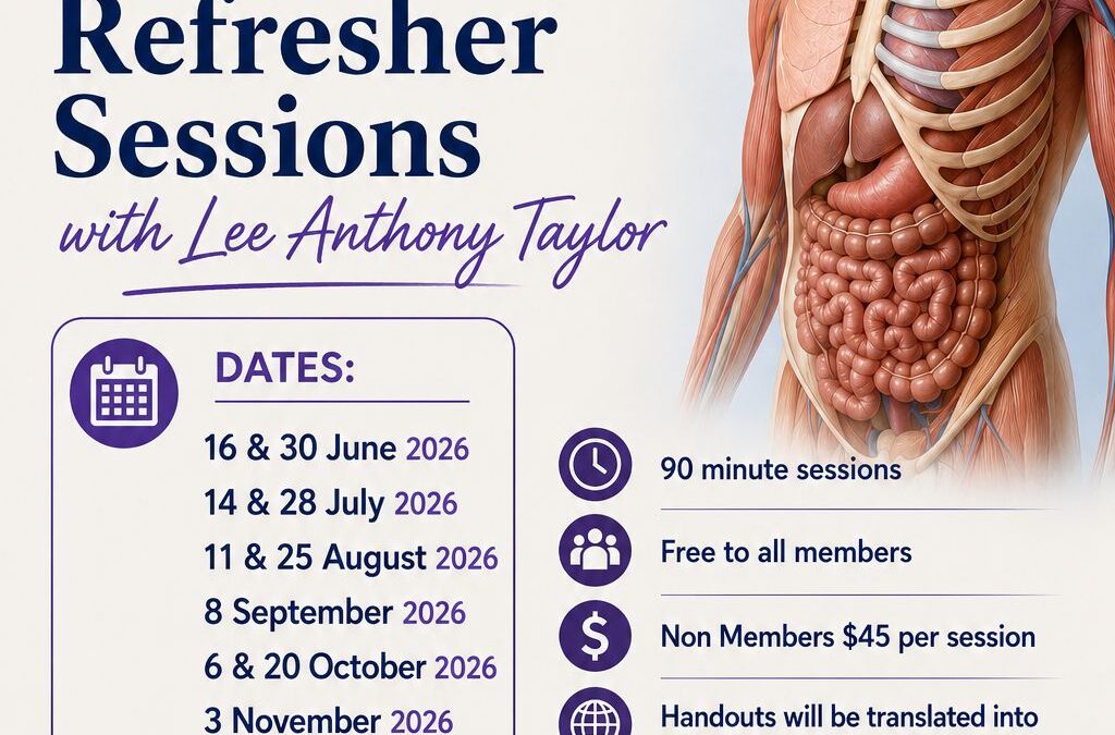 ICR A & P REFRESHER SESSIONS with Lee Anthony Taylor